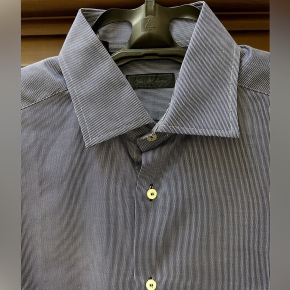 Blue and white Saks button down shirt like NEW! - Picture 2 of 3